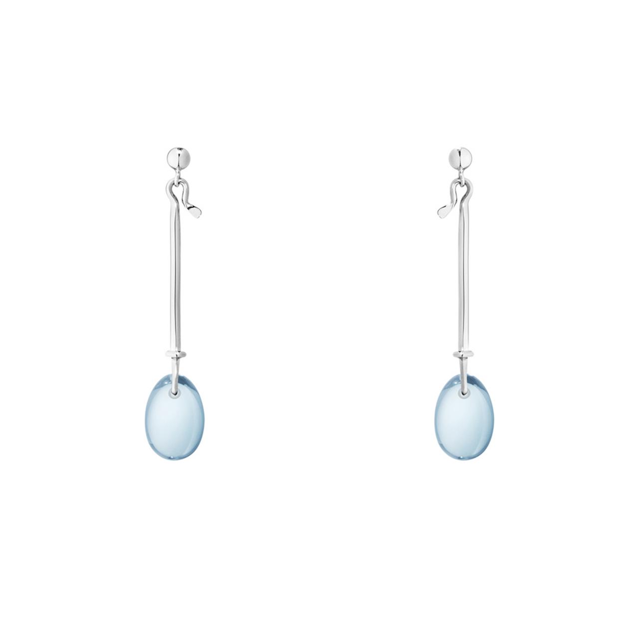 Earring 128 blue topaz, sterling silver 925