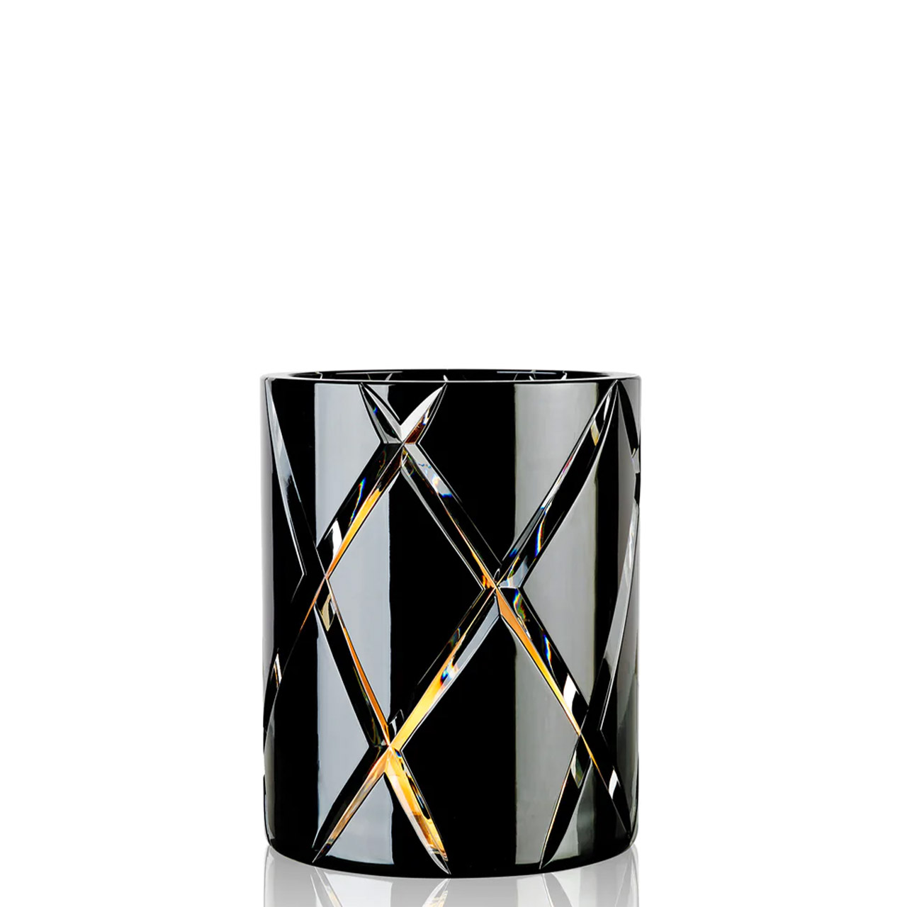 Lantern Crystal medium 18 cm black