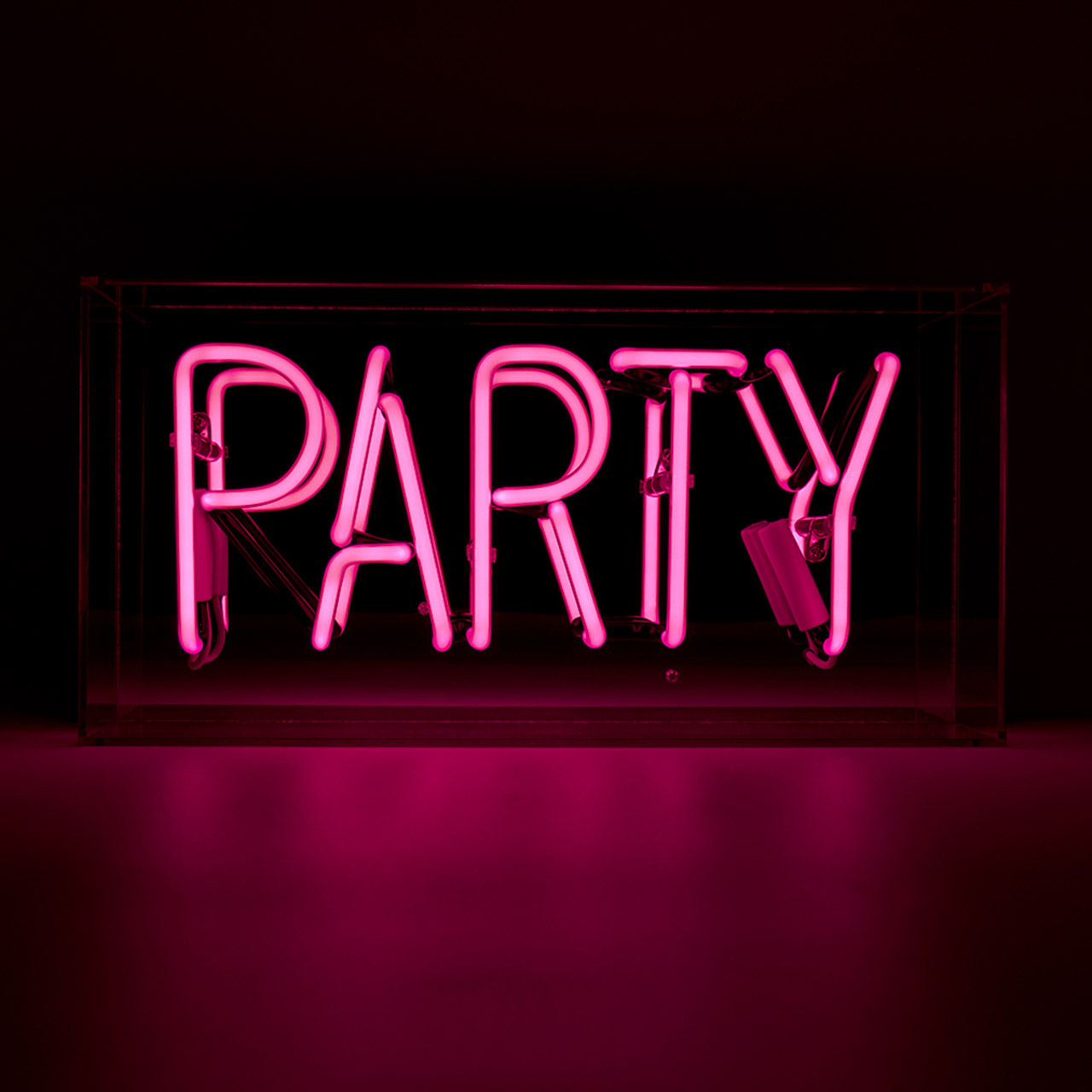 Acrylic Box Neon - Party pink