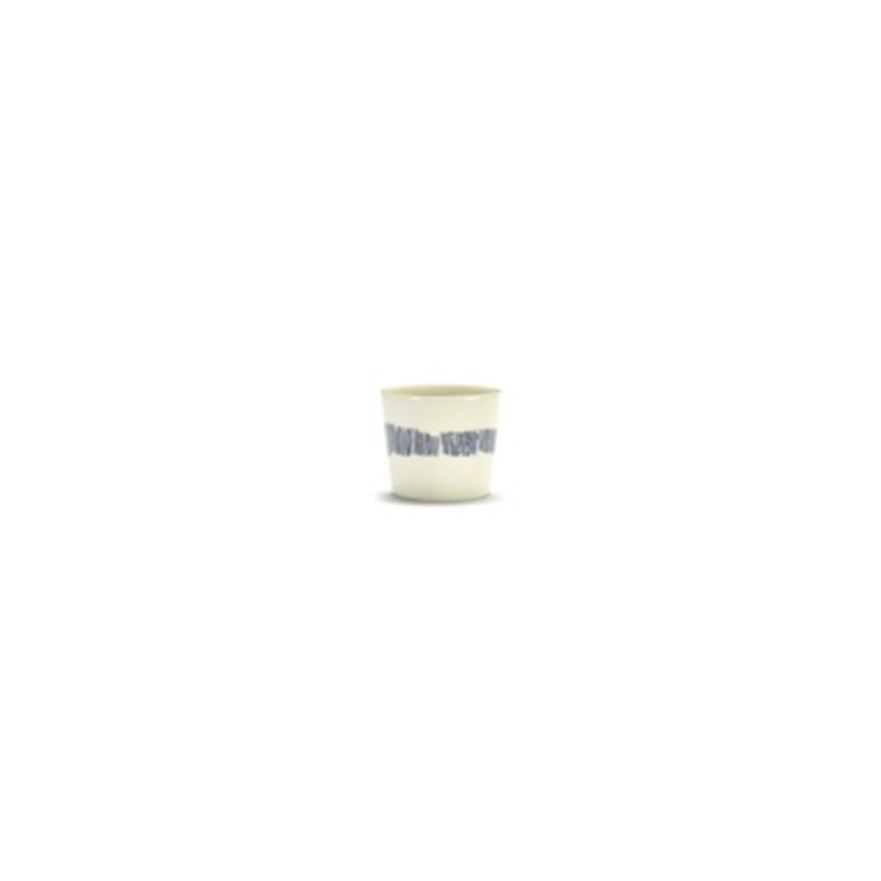 Espresso Cup 0.15 l white & Swirl - Stripes blue