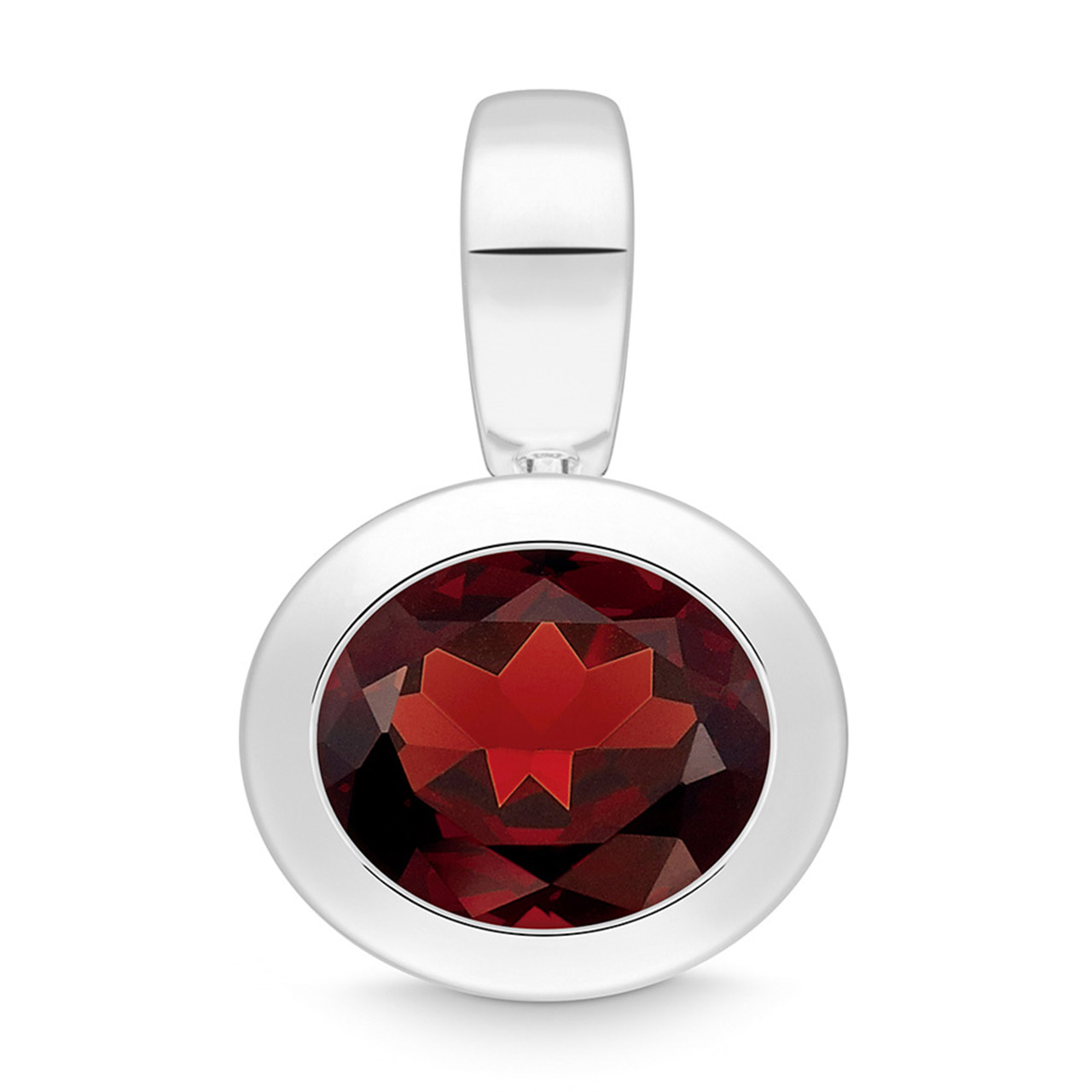 Pendant sterling silver 925 garnet