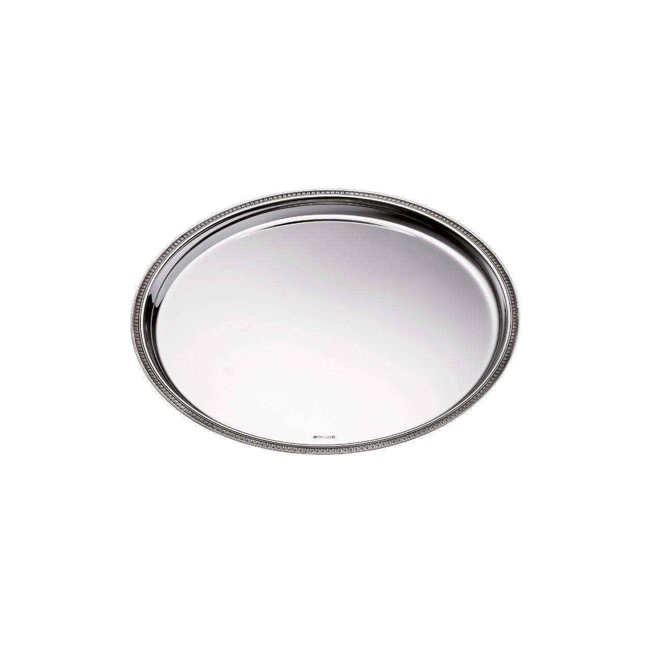 Tray round 39 cm silver plated