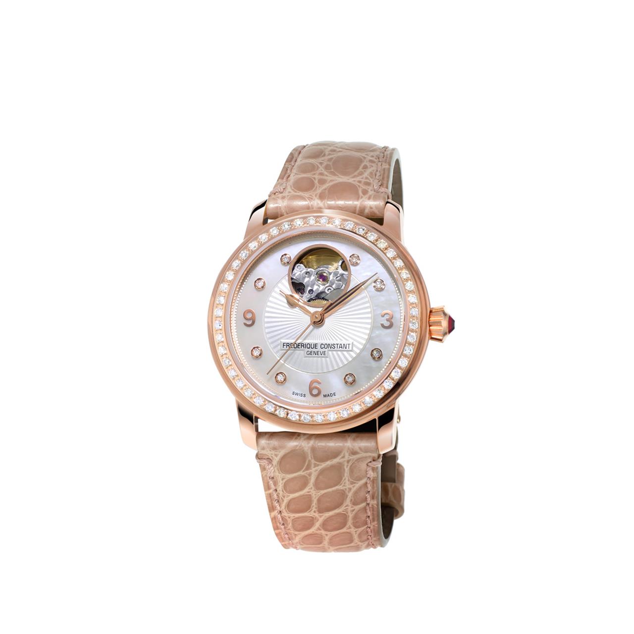 Watch Heart Beat Brillants (0.82 ct) stainless steel gold plated automatic