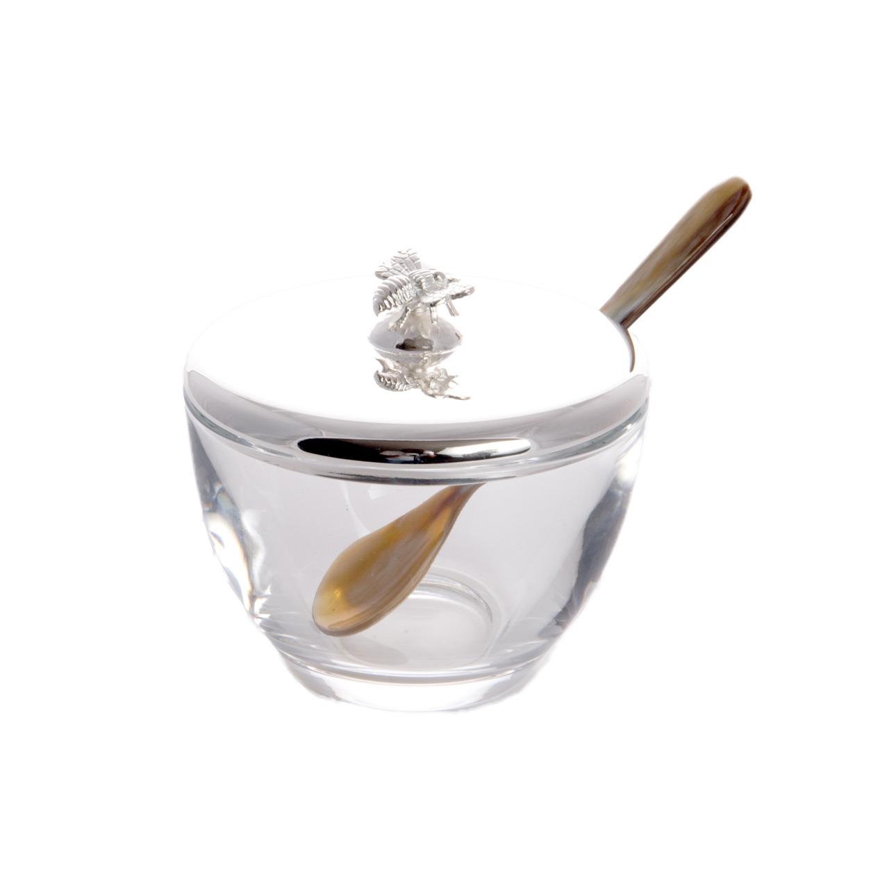 Honey Pot w. Lid "Bee" sterling silver