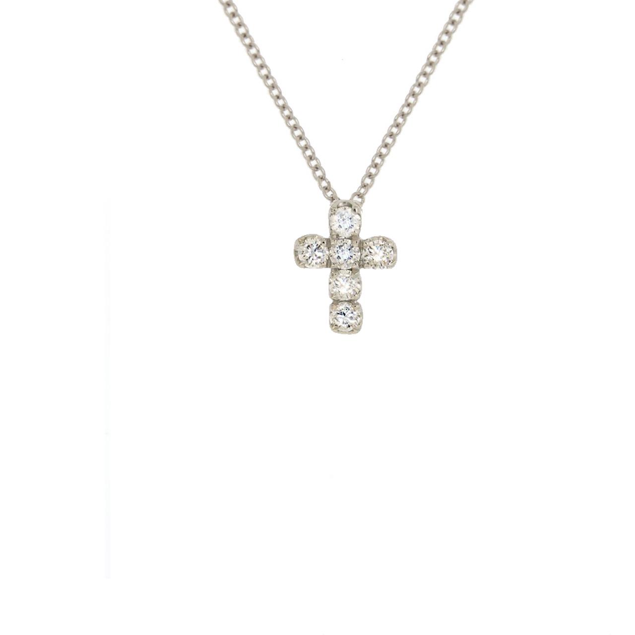 Necklace with Pendant white gold 750 diamonds 0,23 ct G SI