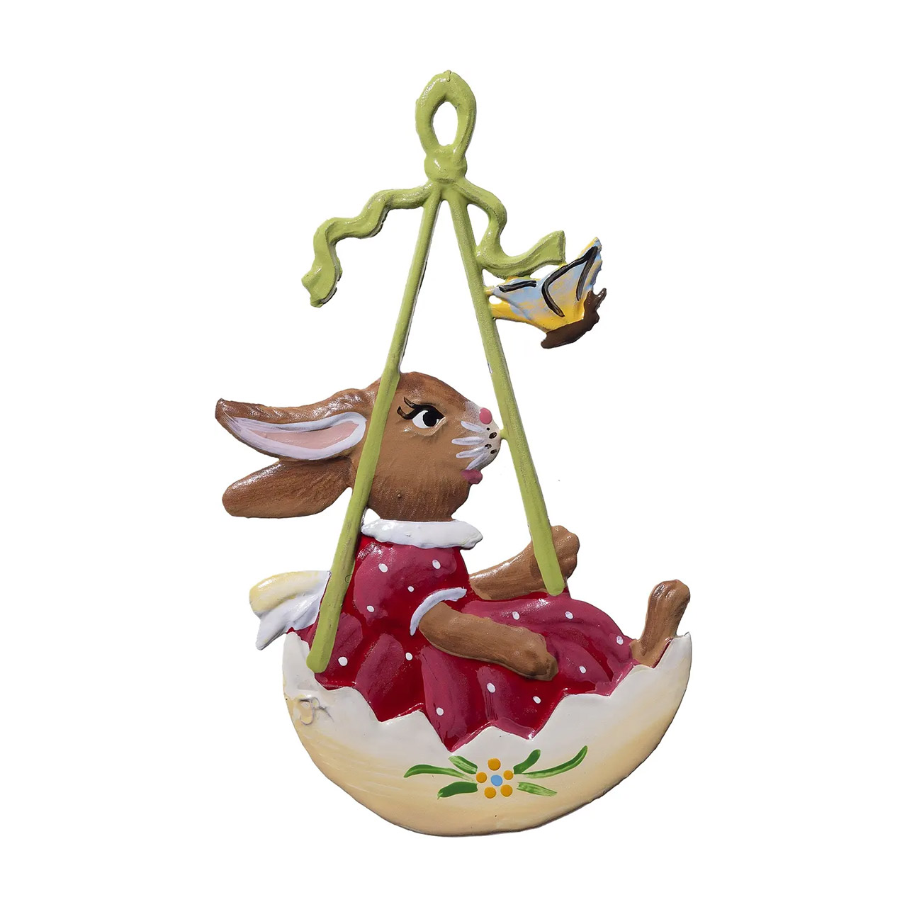 Rabbit in egg swing 6x4 cm