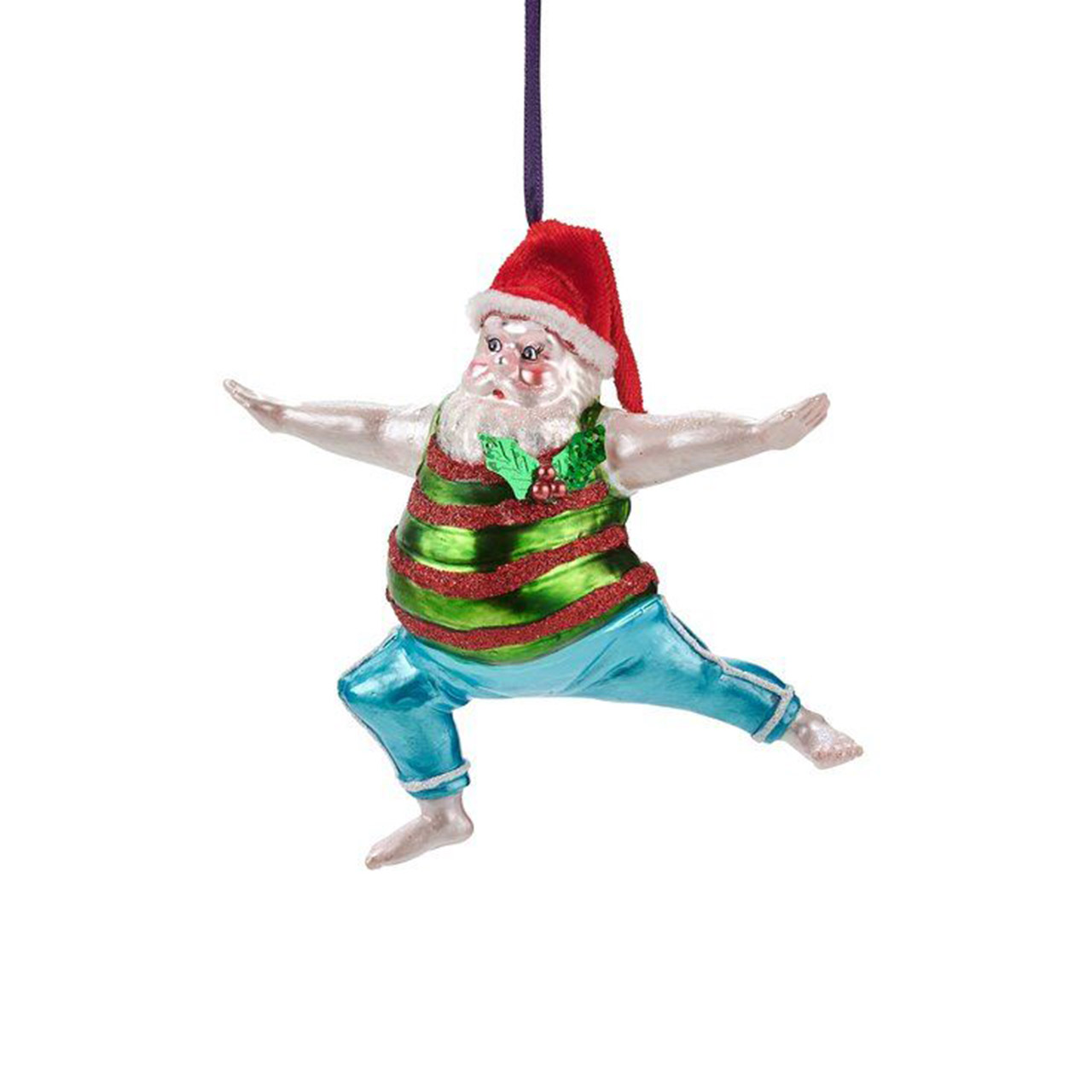 Hänger Yoga Santa Krieger-Haltung mehrfarbig