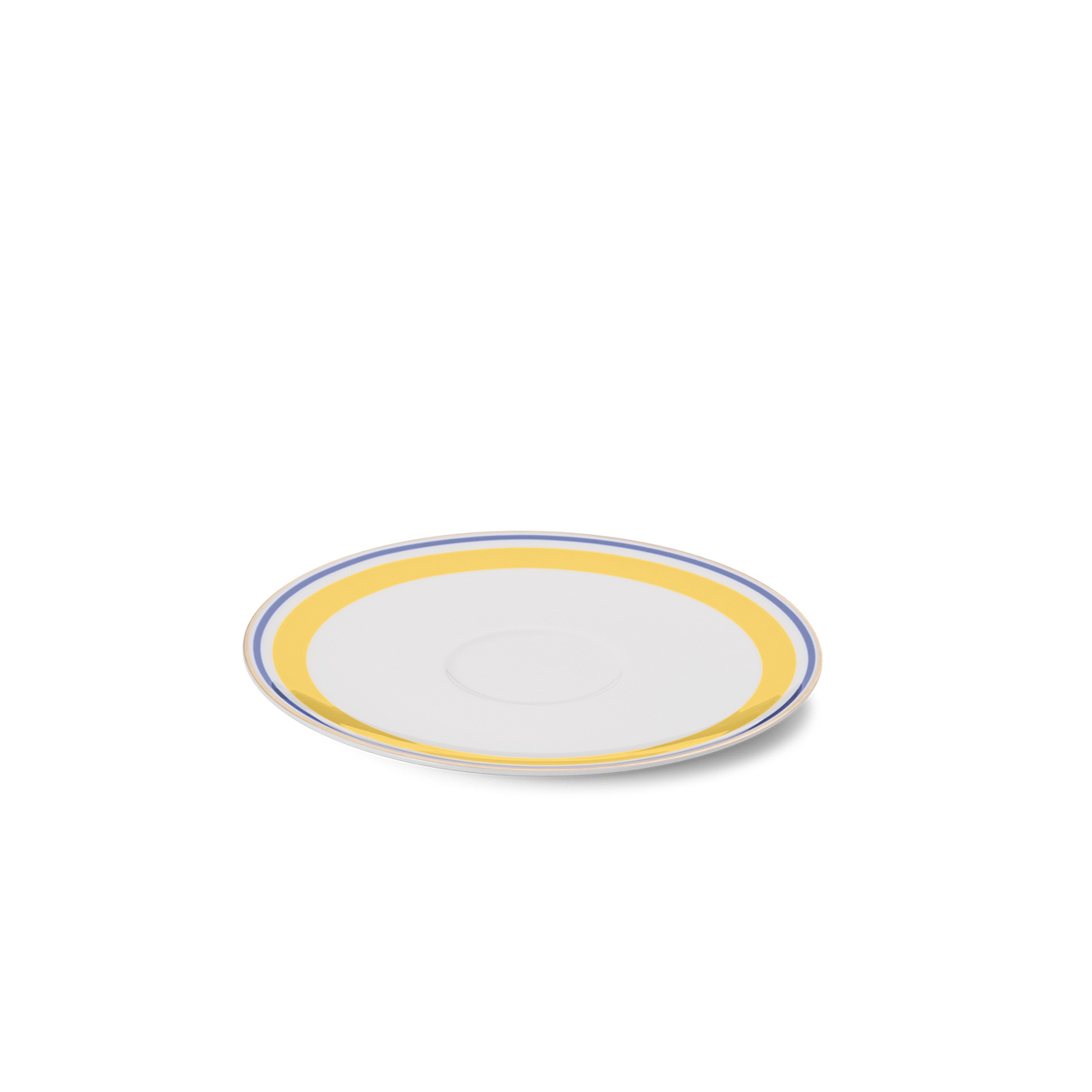 Coffee saucer only 16 cm yellow/blue