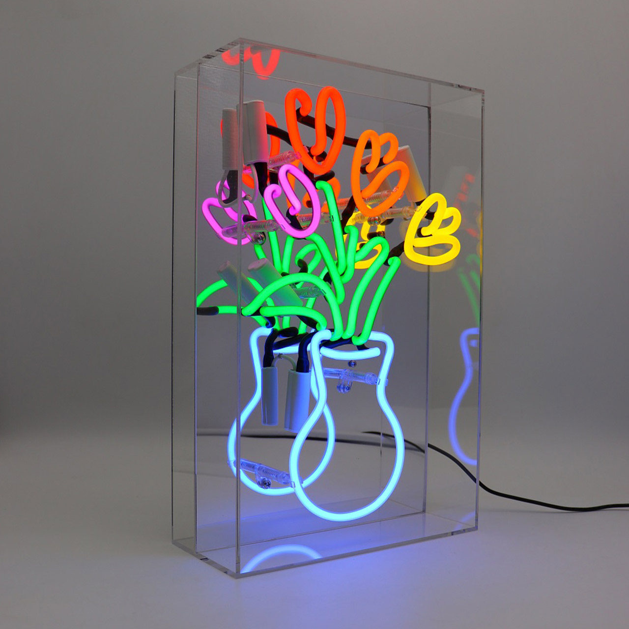 Large Acrylic Box Neon - Tulips