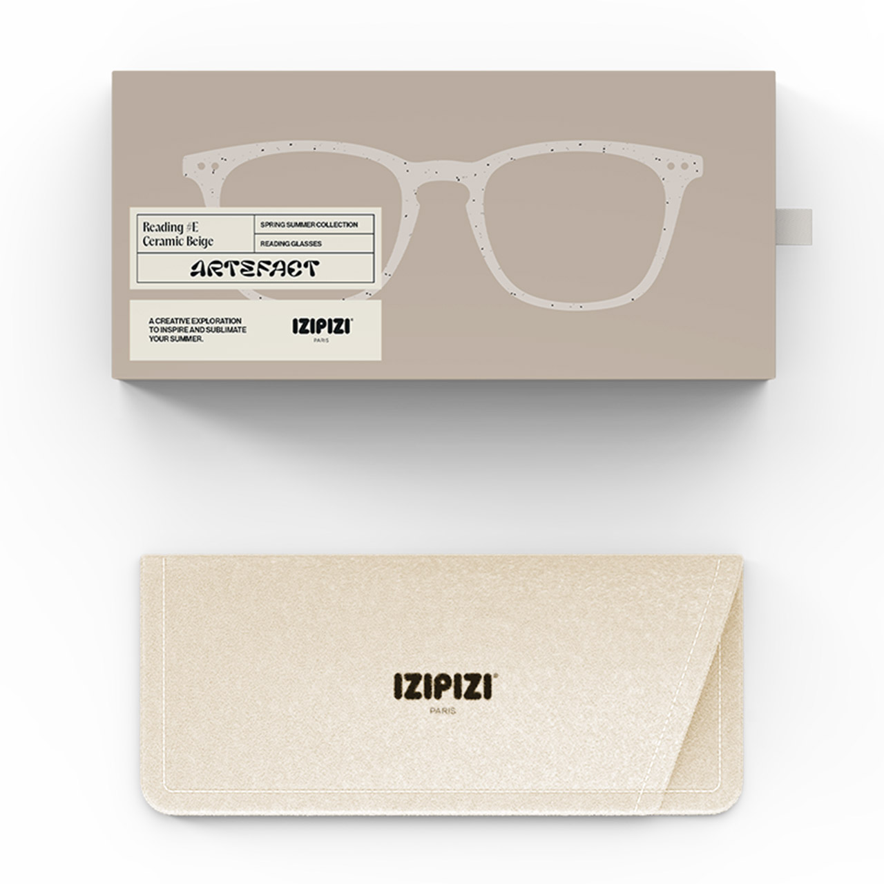 Reading Glasses Ceramic Beige +2.00