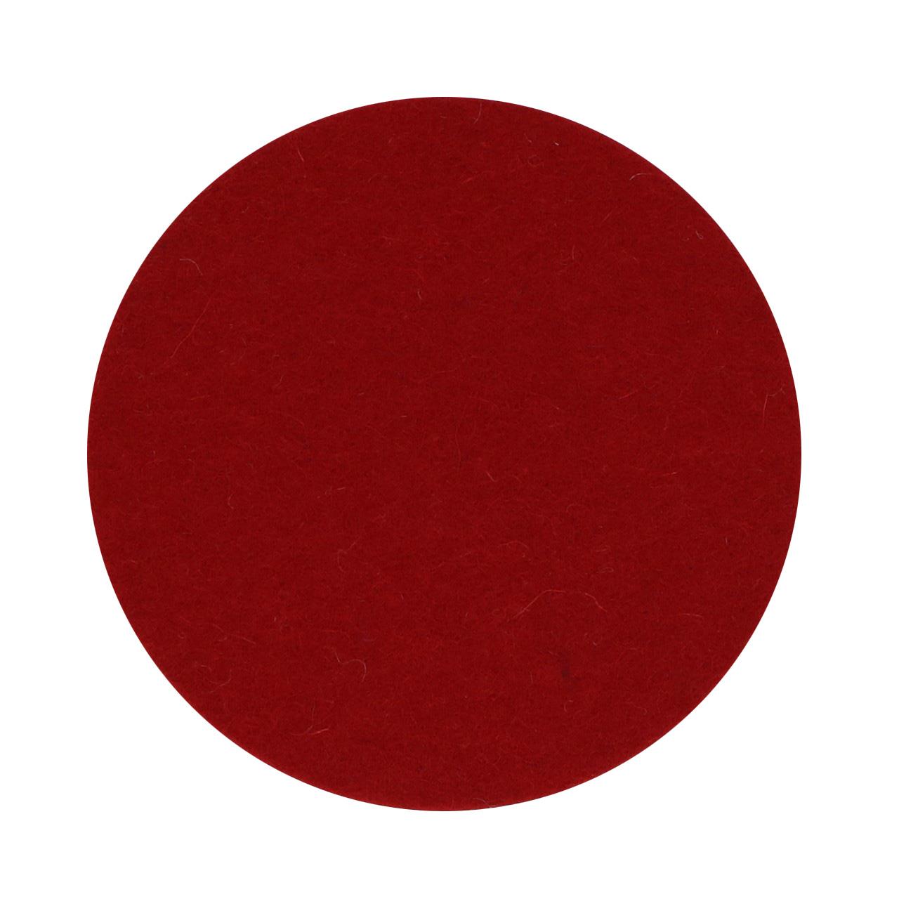 Coaster round 9 cm red 11