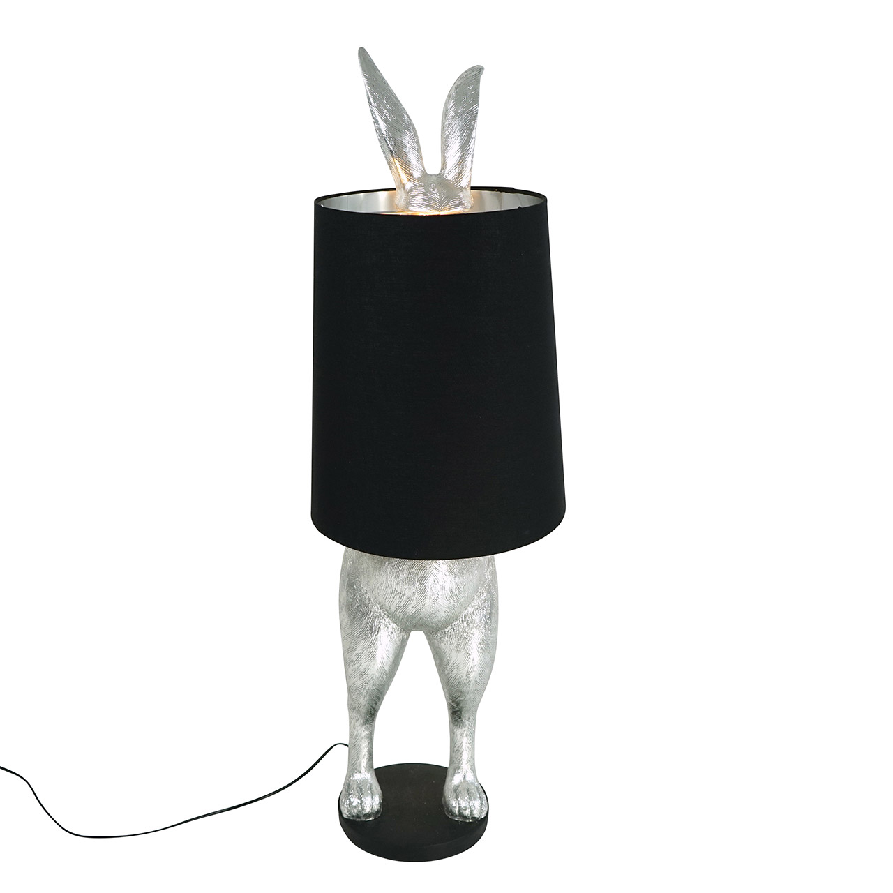 Stehleuchte Hiding Rabbit 115 cm silber/schwarz