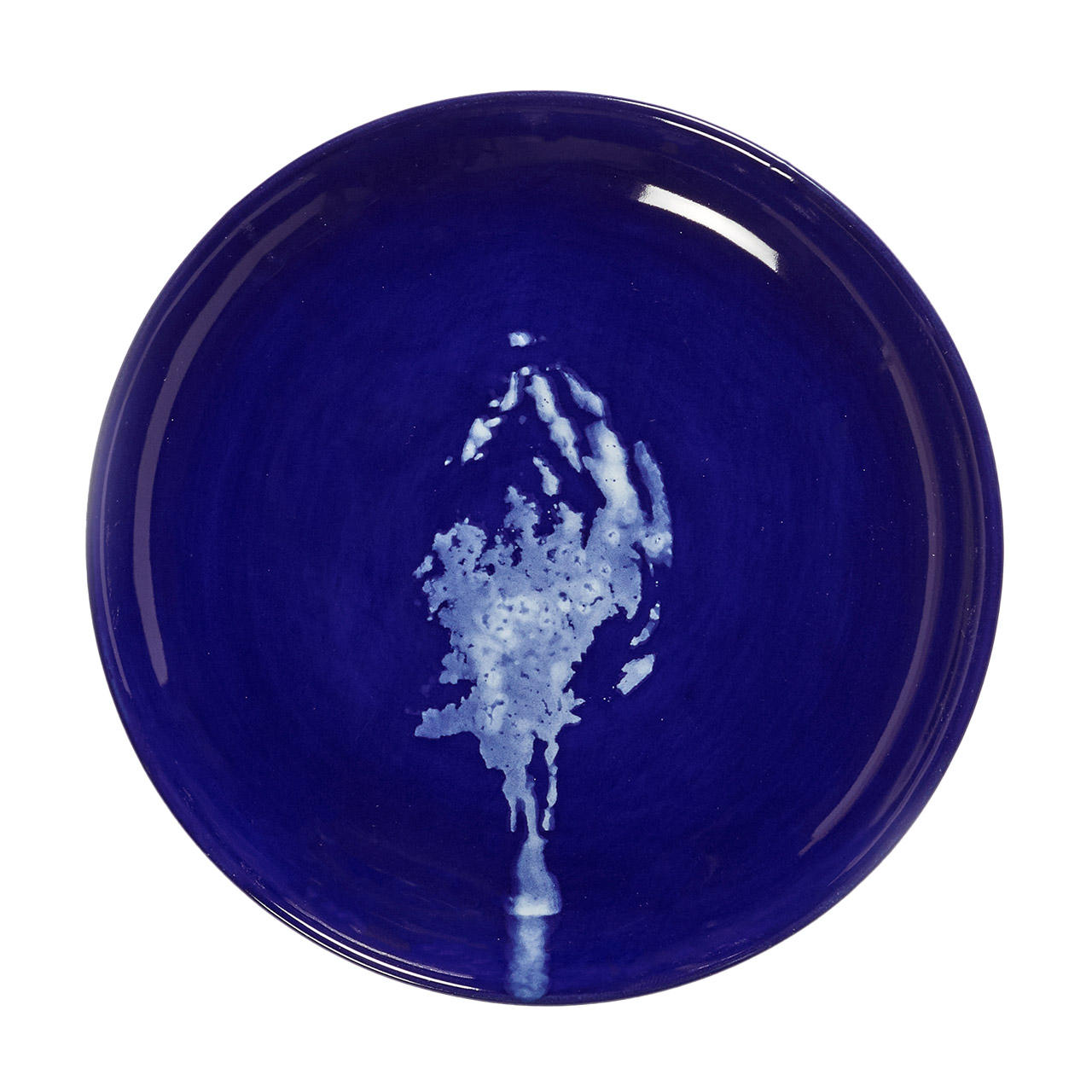 Plate XS 16 cm lapis lazuli Artischoke white