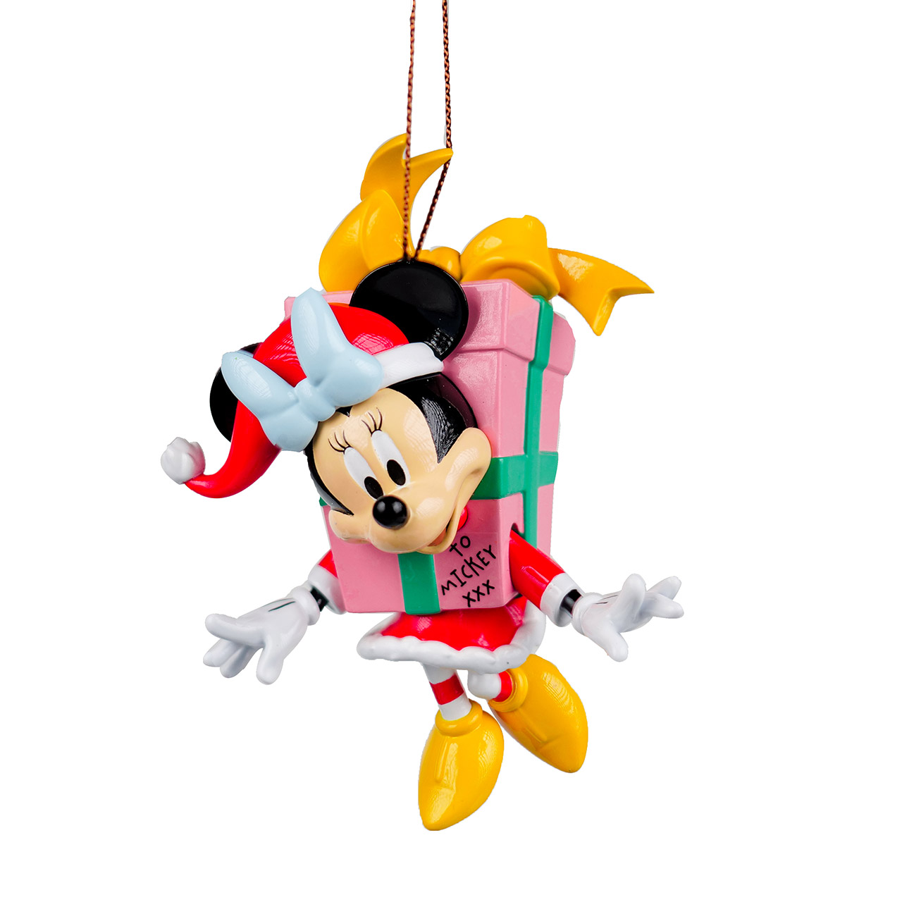 Christmas tag 3D Minnie with gift