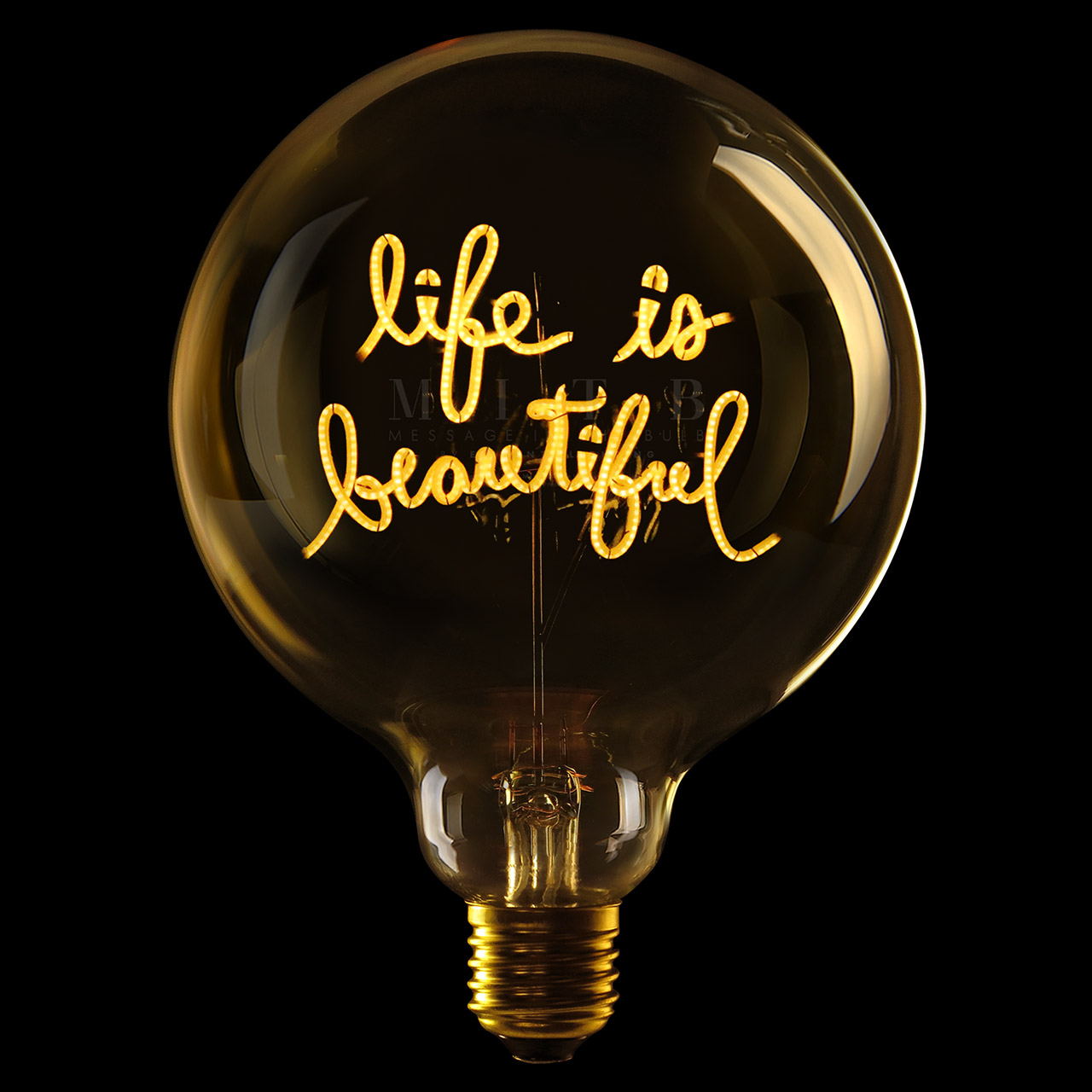 Deco Bulb LIFE IS BEAUTIFUL