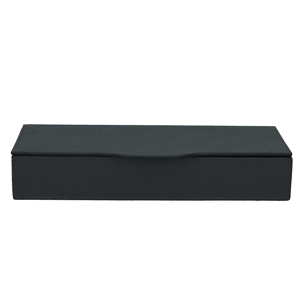 Long Rectangular Trinket Box medium, Golf slate, Stitching slate