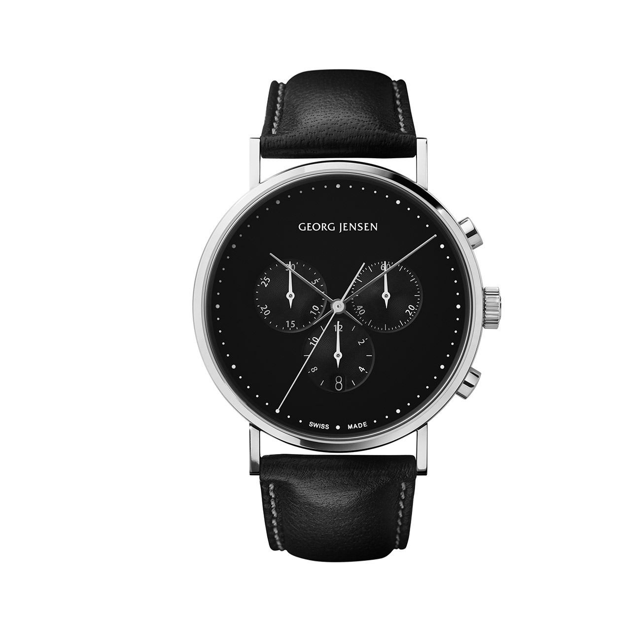 Watch Chrono Stainless Steel Black Dial 41 mm