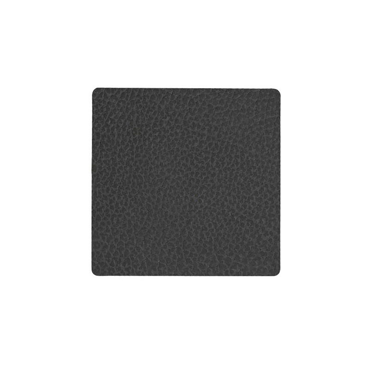 Glas Untersetzer 10x10 cm Hippo schwarz-anthrazit