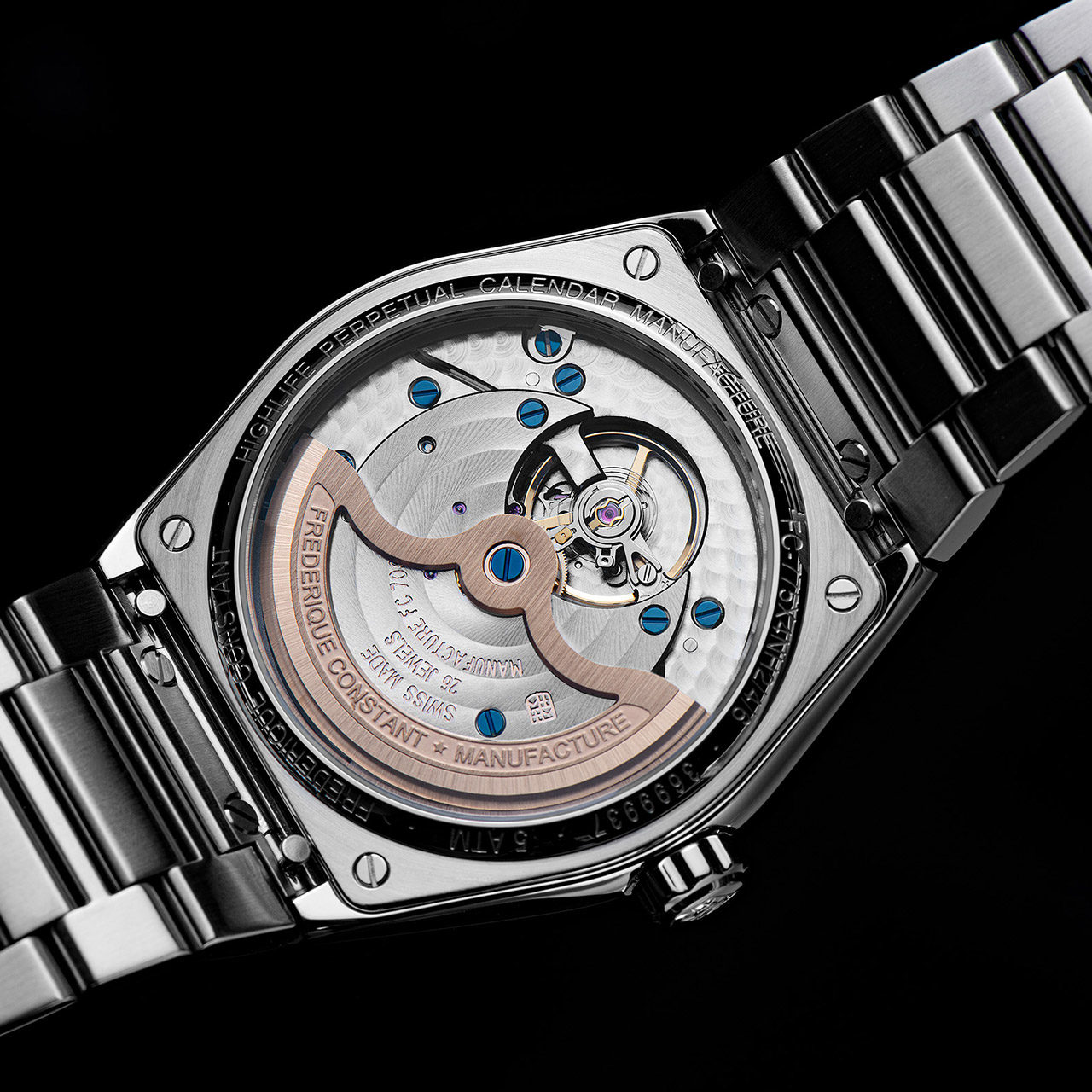 Armbanduhr Perpetual Calendar Manufacture blau