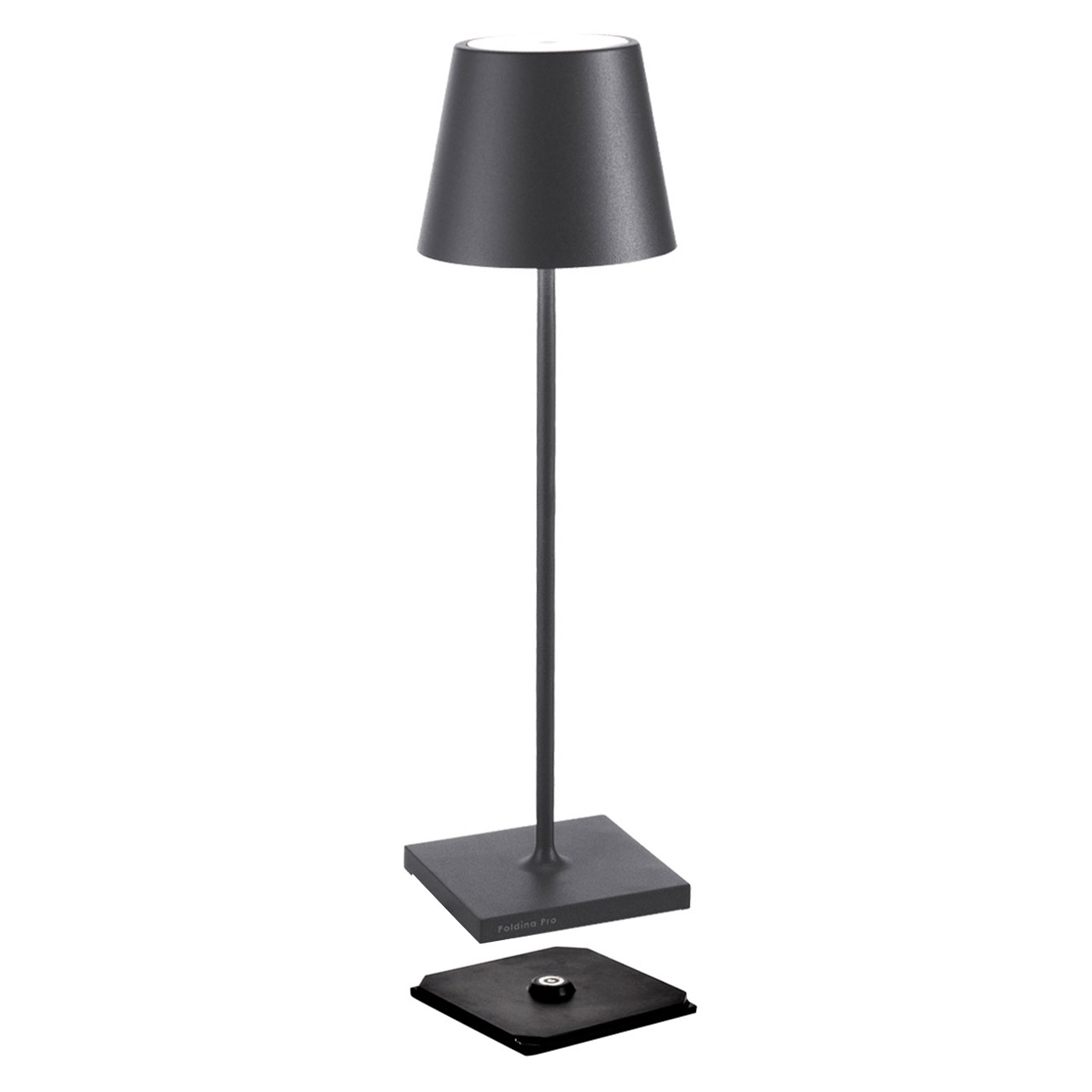 Table Lamp LED 38 cm dimmable dark grey