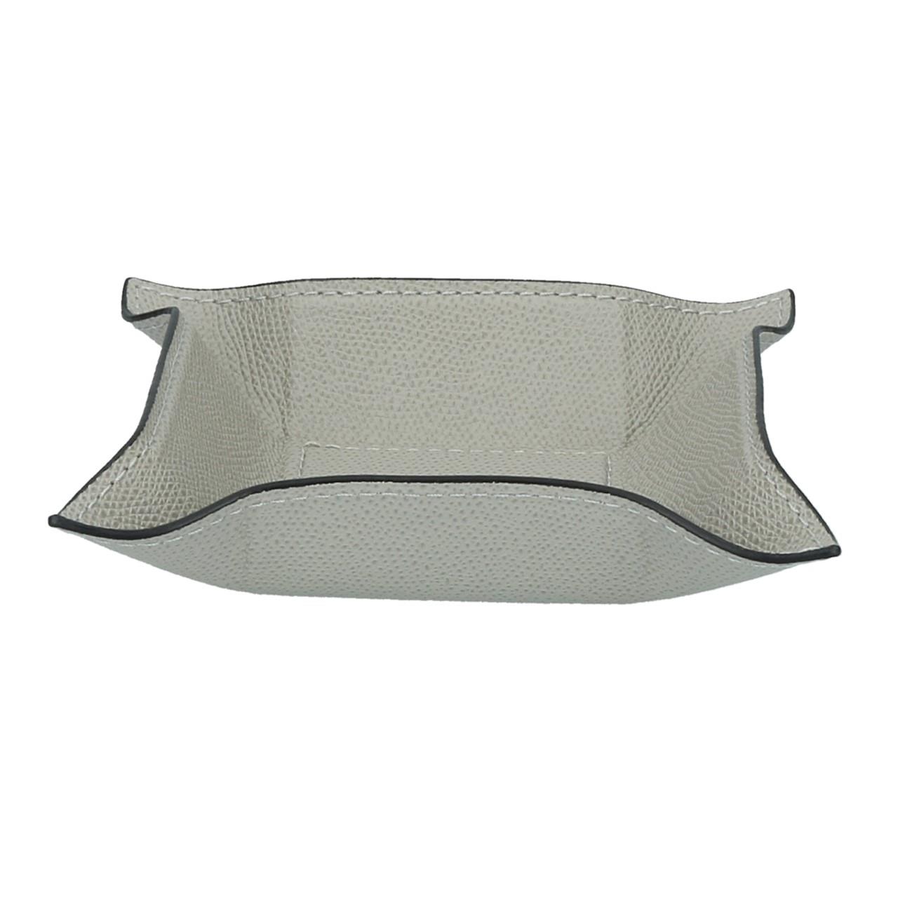 Square Valet Tray small, Golf grey, Stitching grey