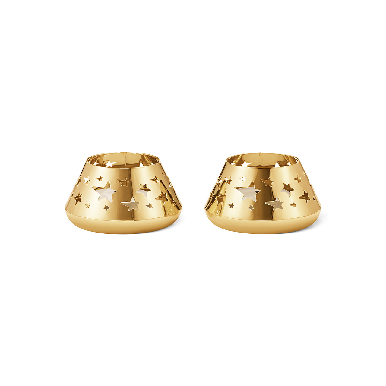 Tealight Star 2021 (2 pcs.) gold plated