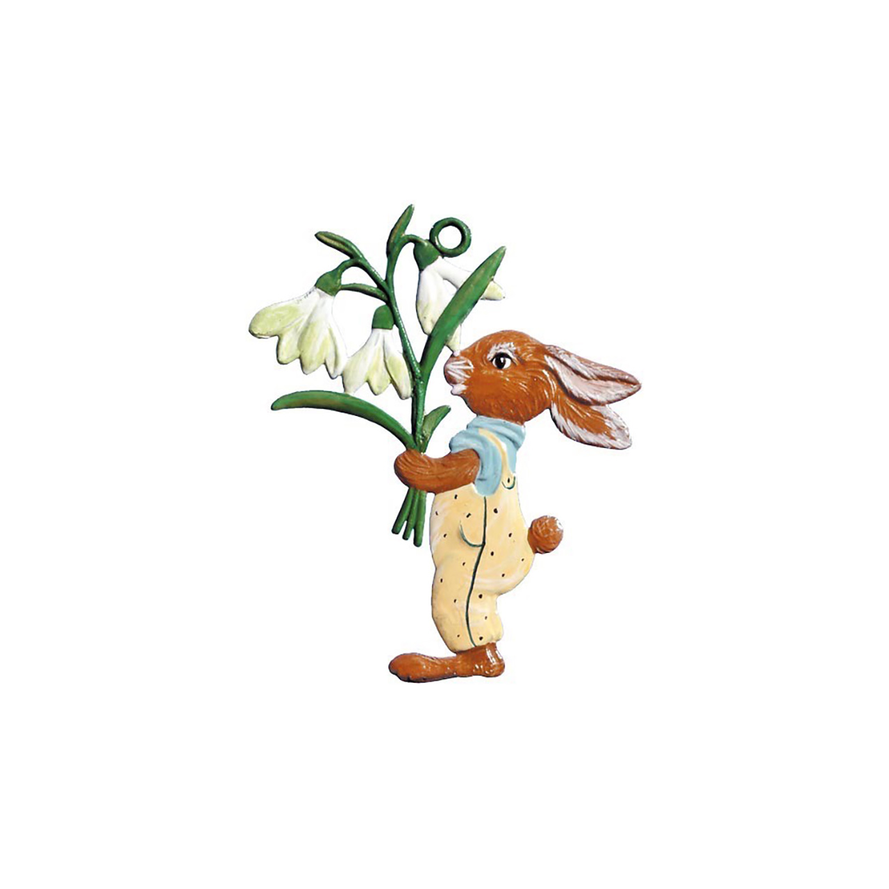 Hase mit Blumenstrauß