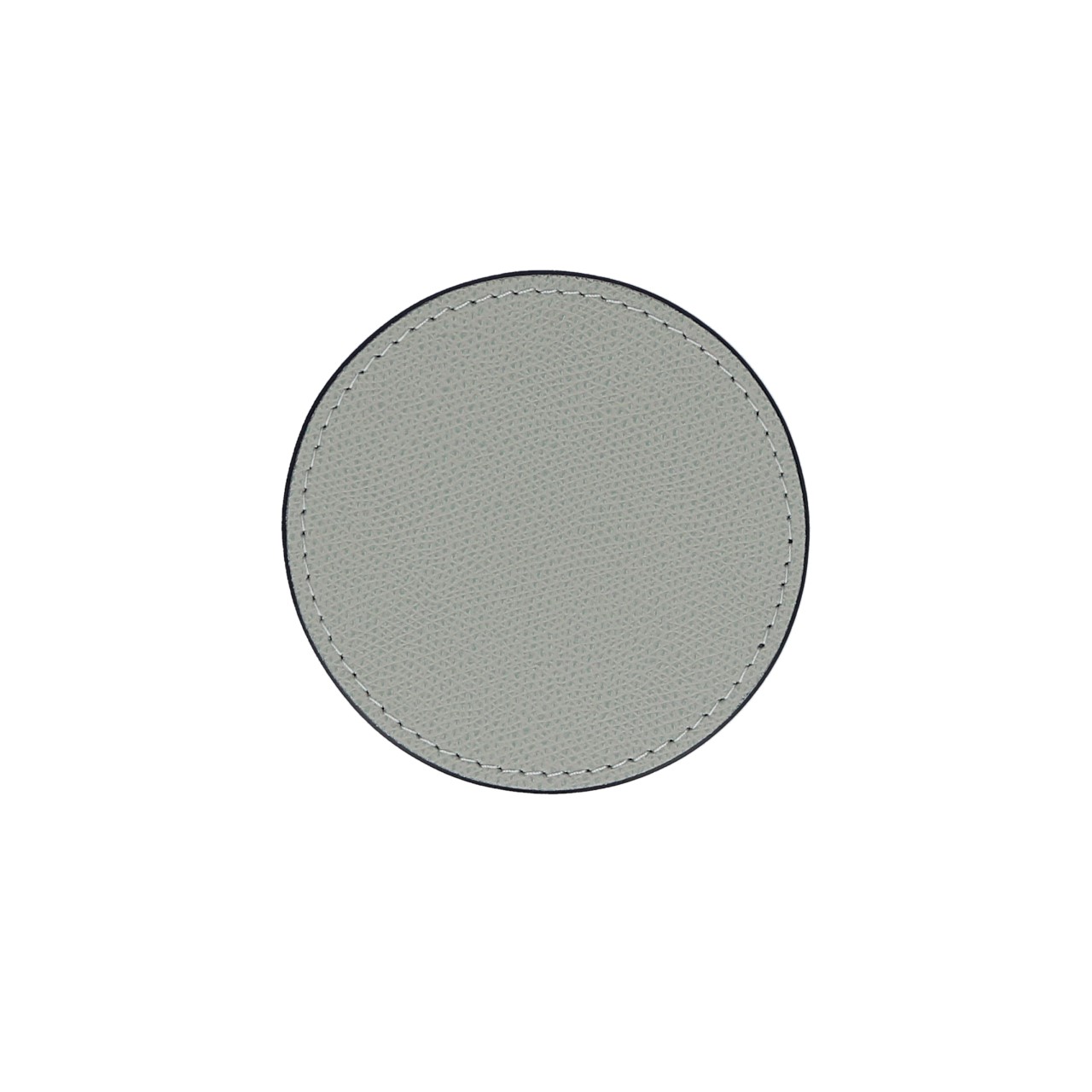 Coaster round, Golf gray, Stitching gray