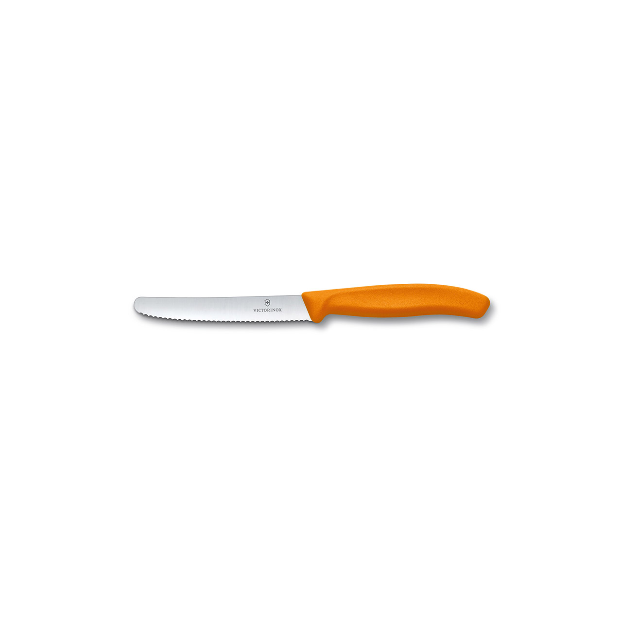 Tomatenmesser Wellenschliff 11 cm orange