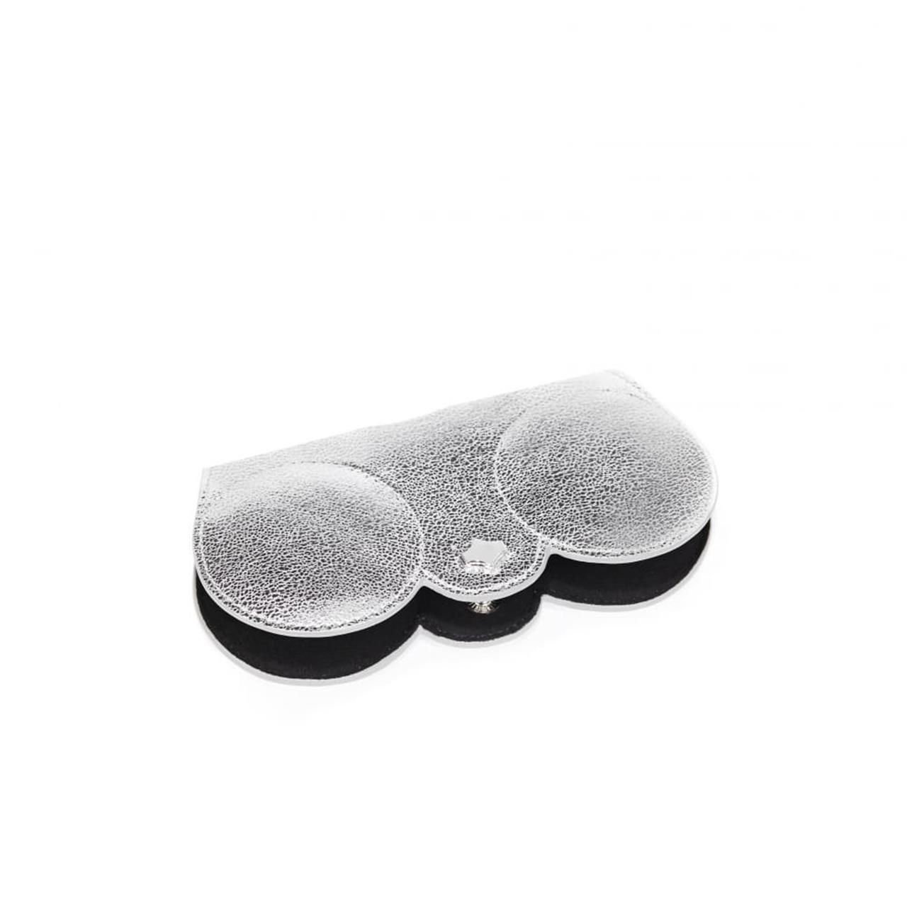 SunCover Glasses Case Metallic Silver