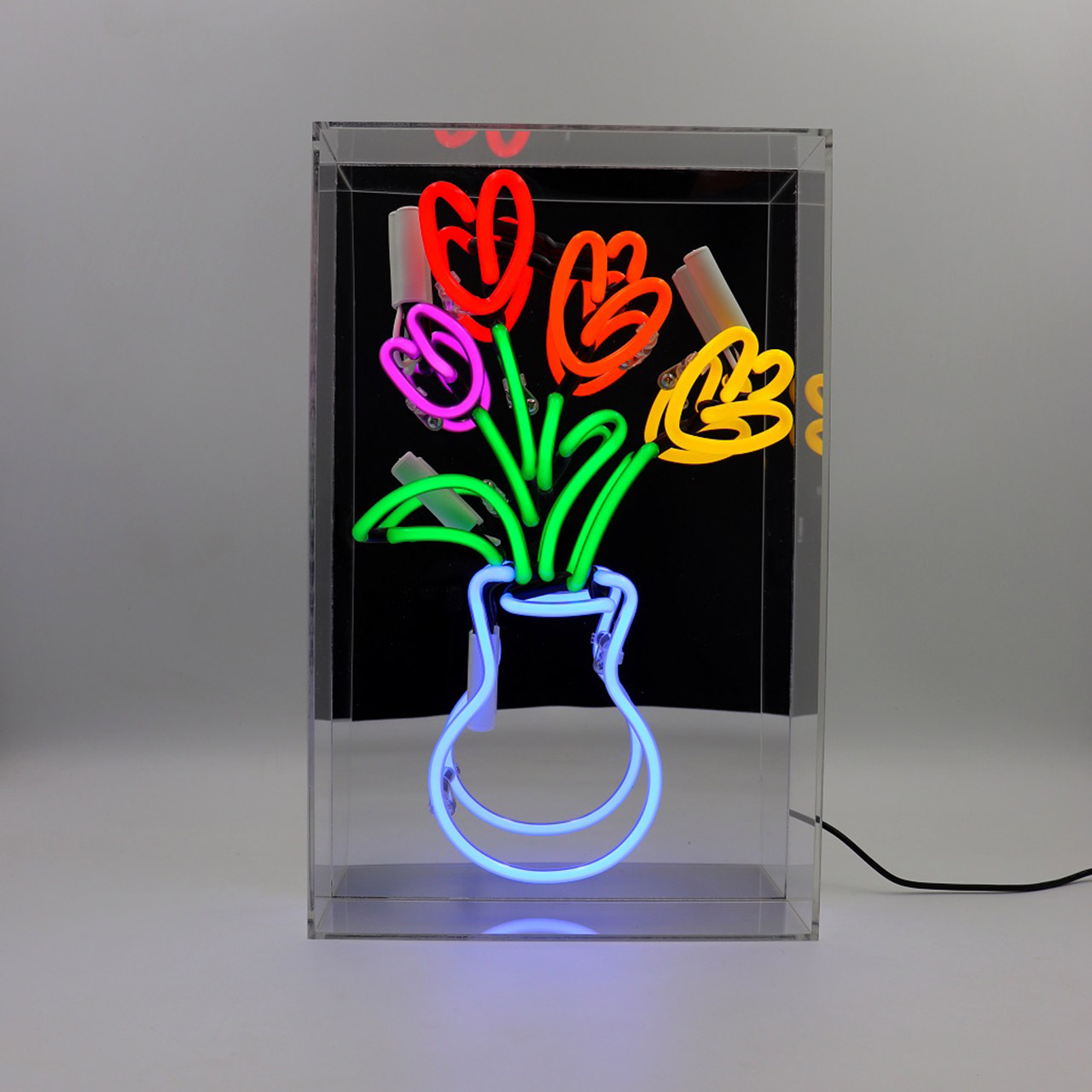 Large Acrylic Box Neon - Tulips