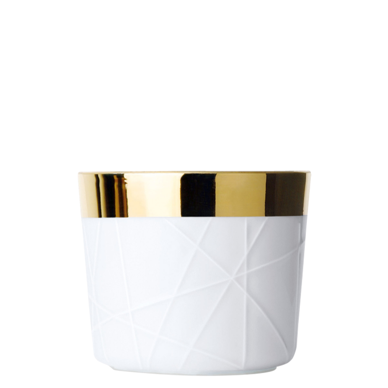 Champagne goblet white rod embossed