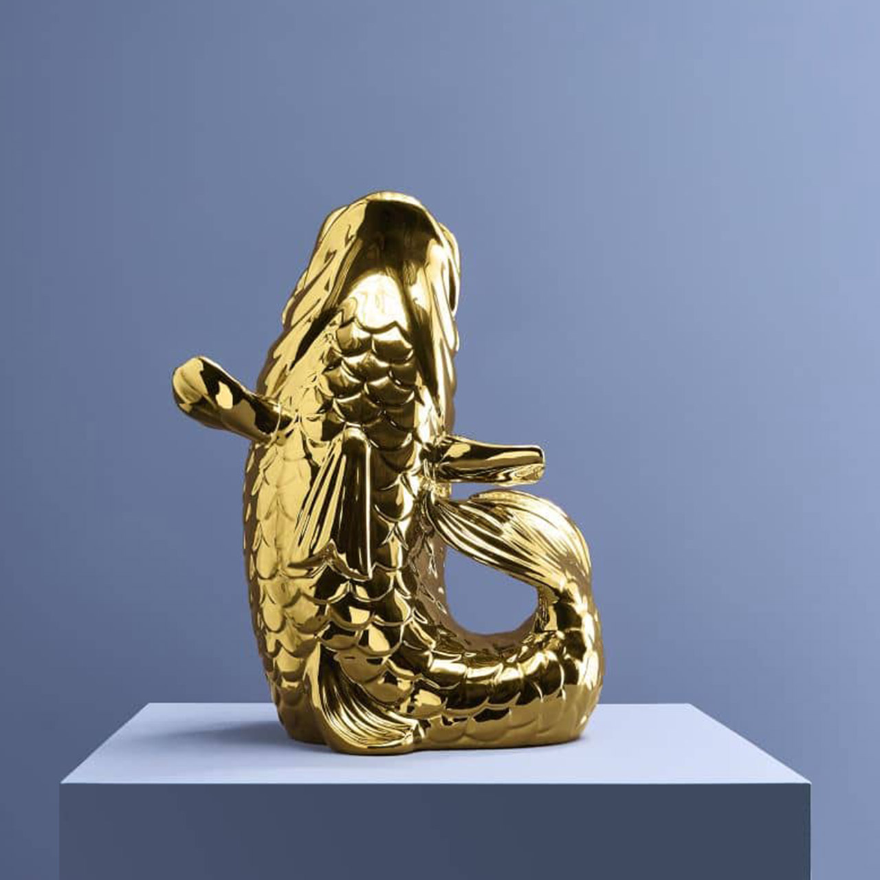 Vase/Skulptur Blubb gold 35x30x44 cm