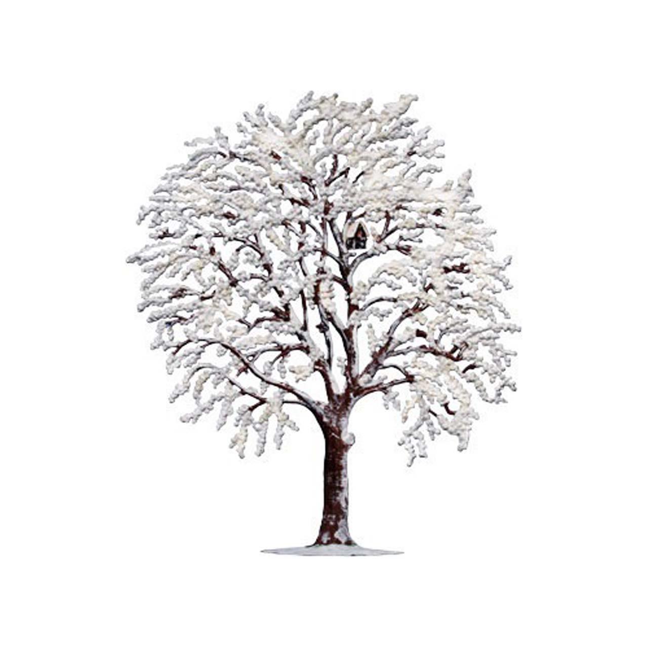 Tree Winter with hoarfrost 15x12 cm