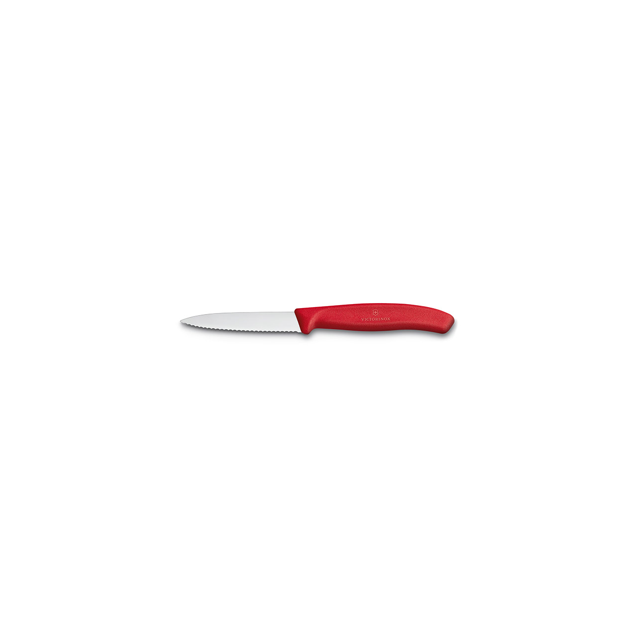 Paring Knife Wavy Edge 8 cm red