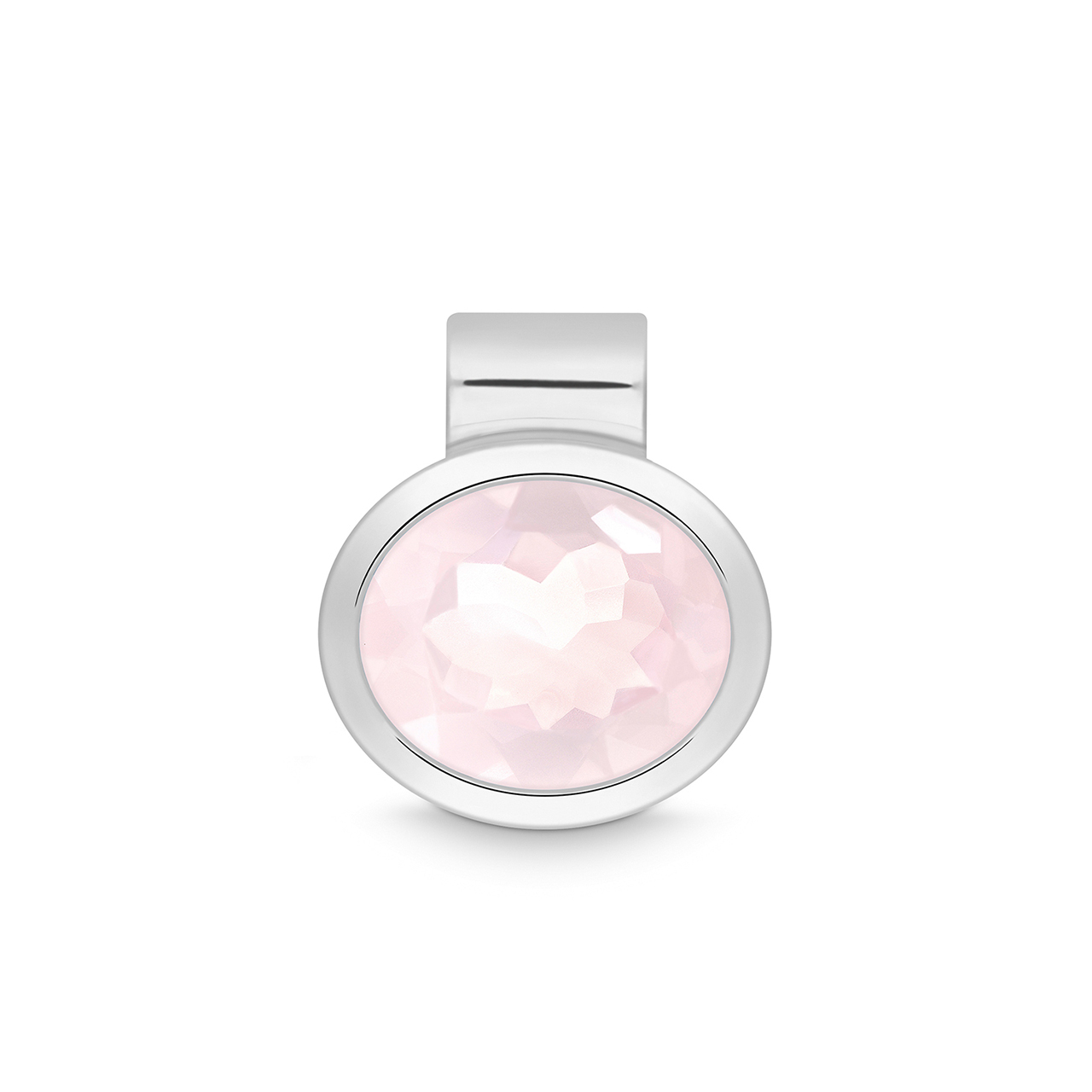 Pendant sterling silver 925 rose quartz