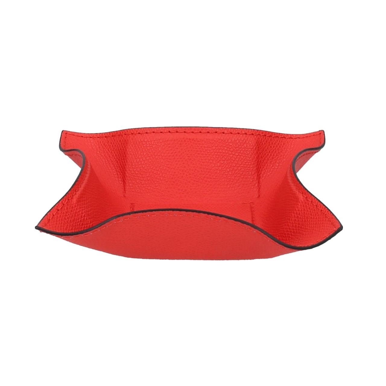 Square Valet Tray small, Golf coral, Stitching coral