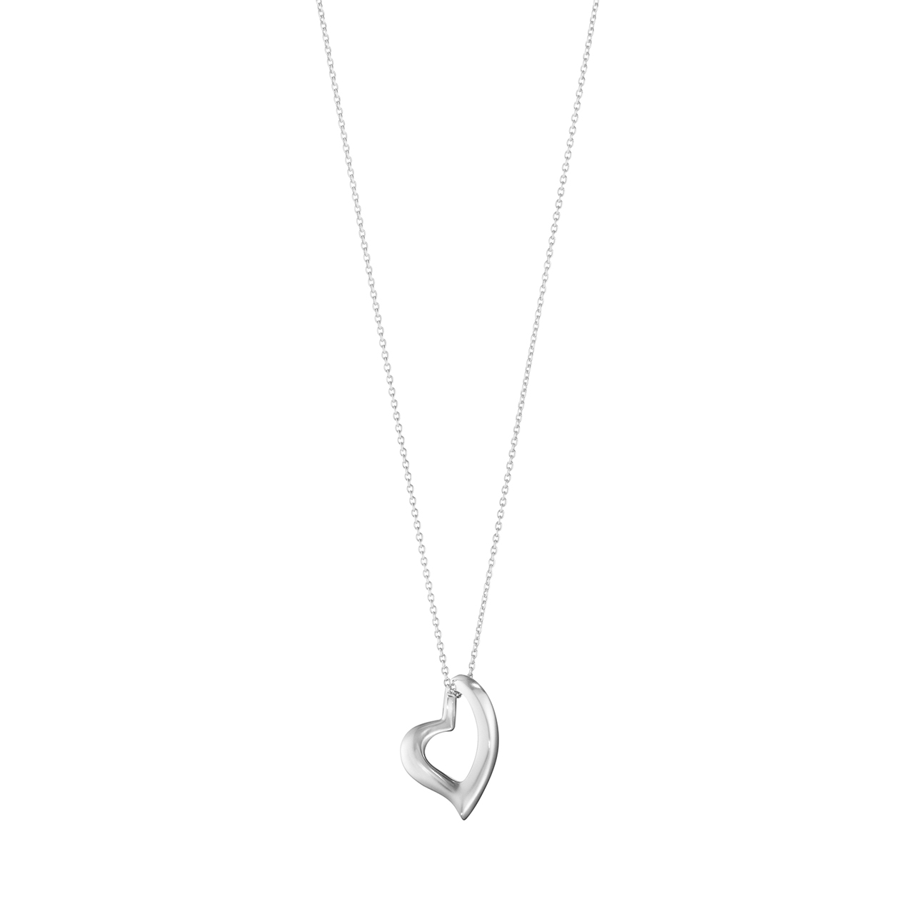 Necklace with heart pendant 45 cm  sterling silver 925