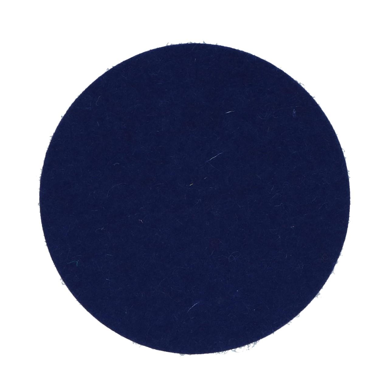 Coaster round 9 cm dark blue 18