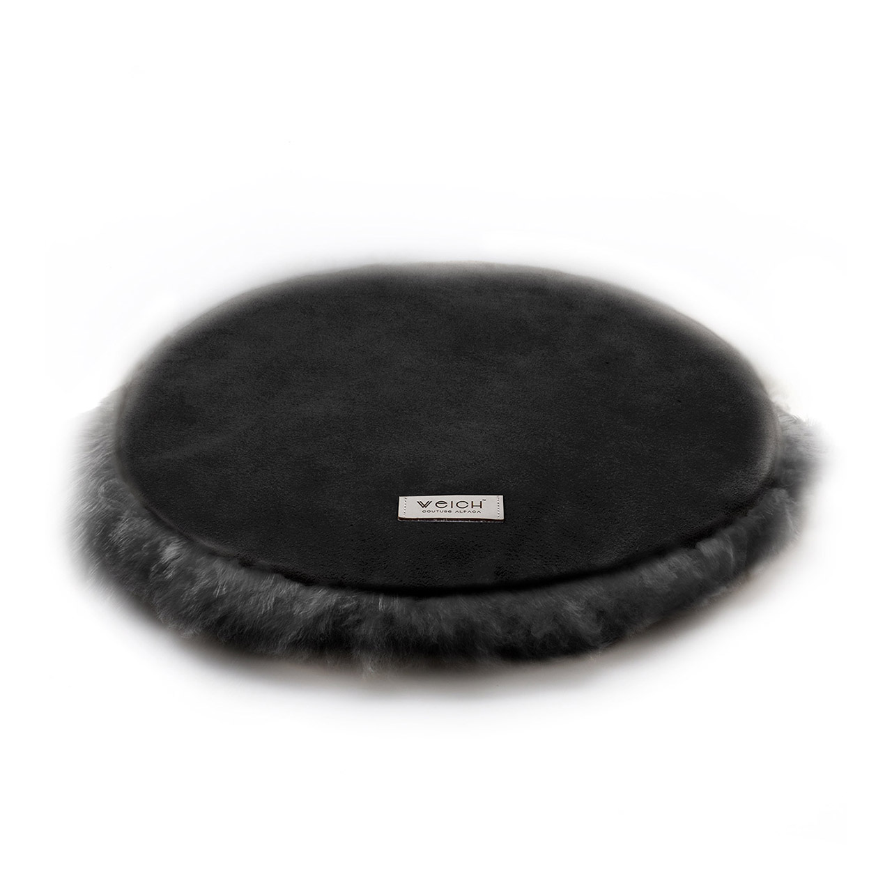 Seat Cushion round Alpaca black