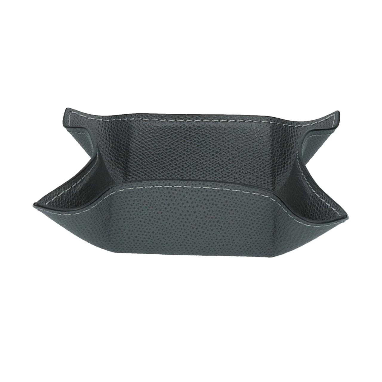 Square Valet Tray small, Golf graphite, Stitching graphite