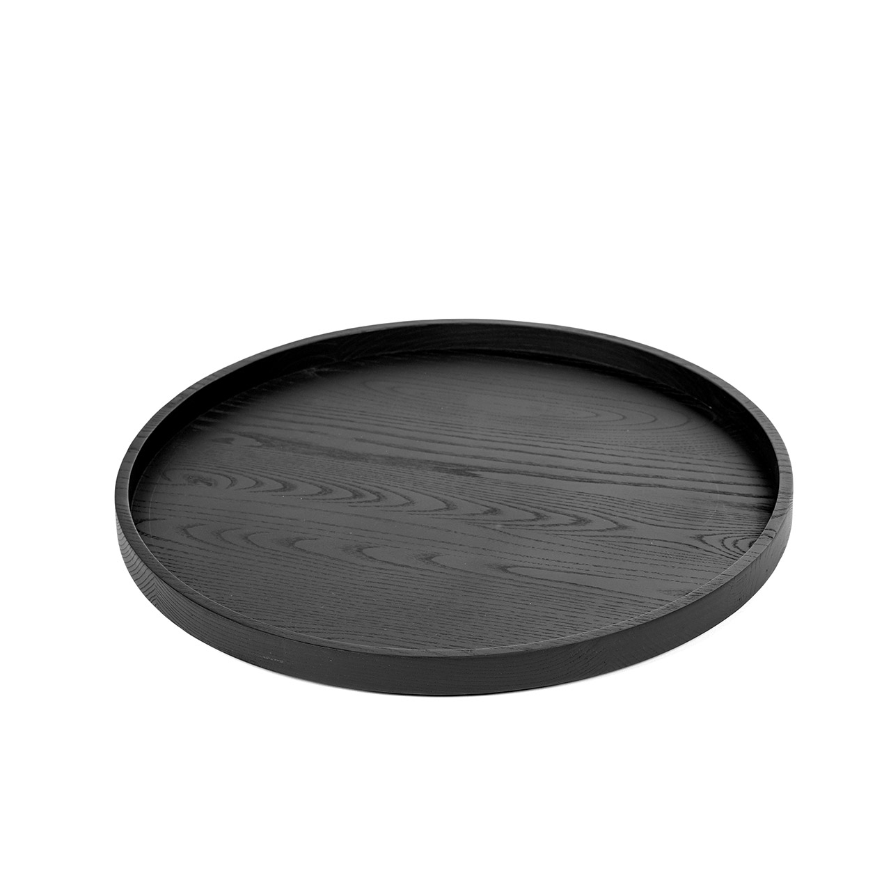 Tray round 35 cm black