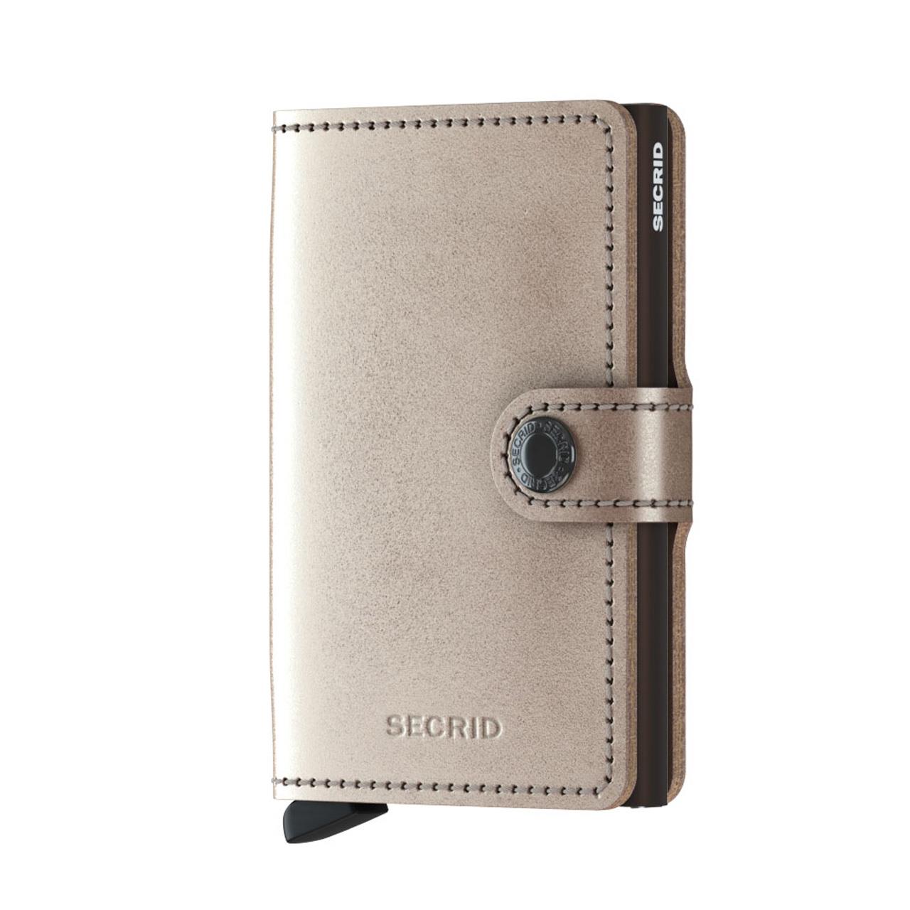 Miniwallet Metallic champagne/brown