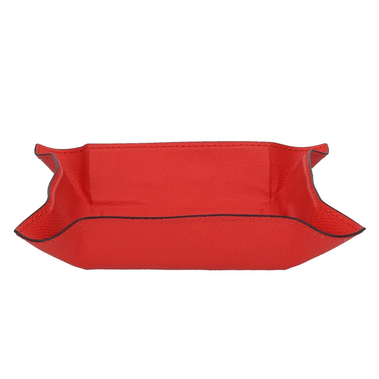 Square Valet Tray medium, Golf coral, Stitching coral