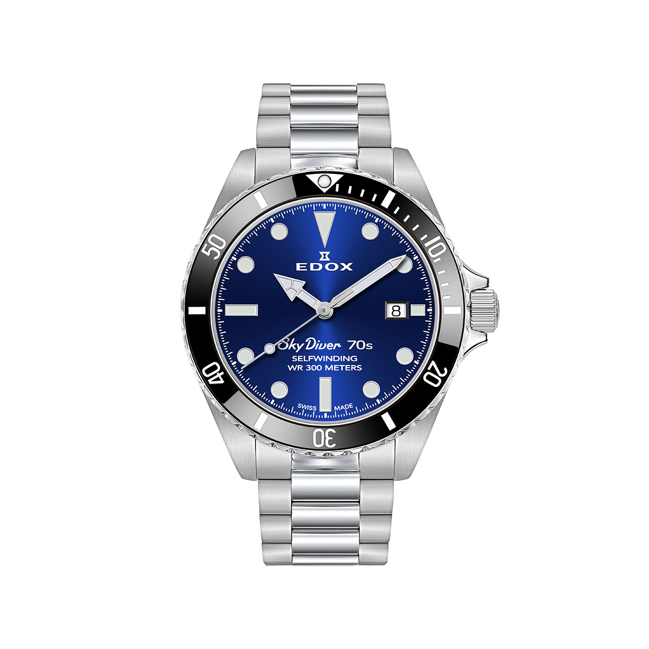 Armbanduhr Skydiver Automatik blaues Zifferblatt 42mm