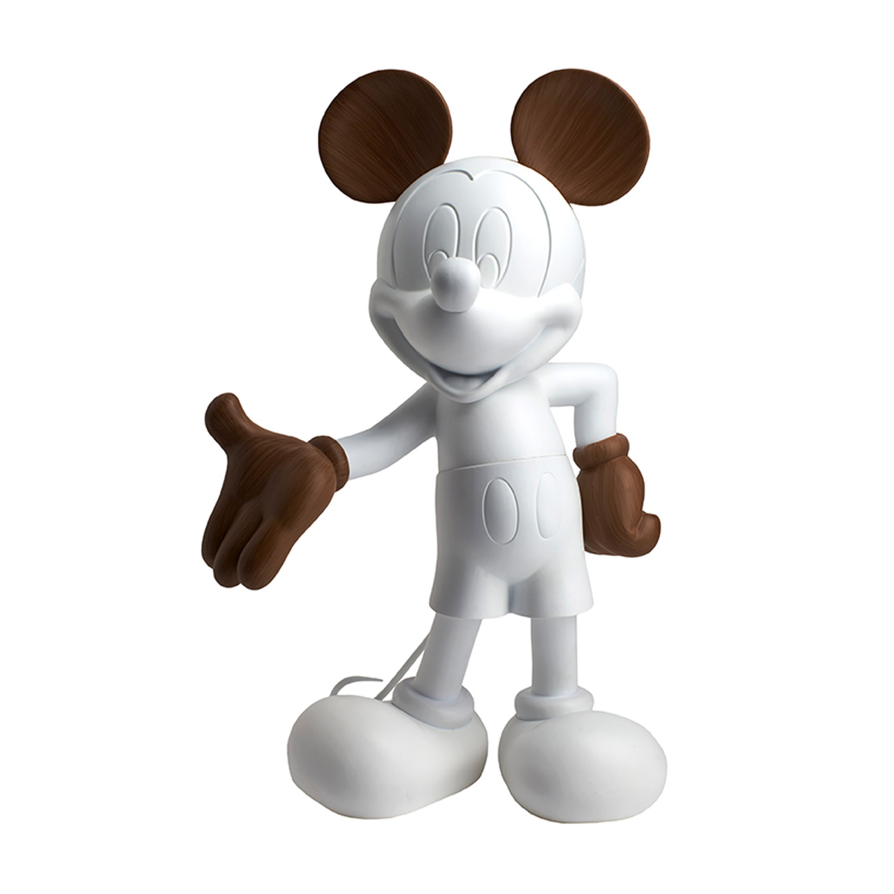 Mickey Welcome 30 cm mattweiß/Holzmaserung