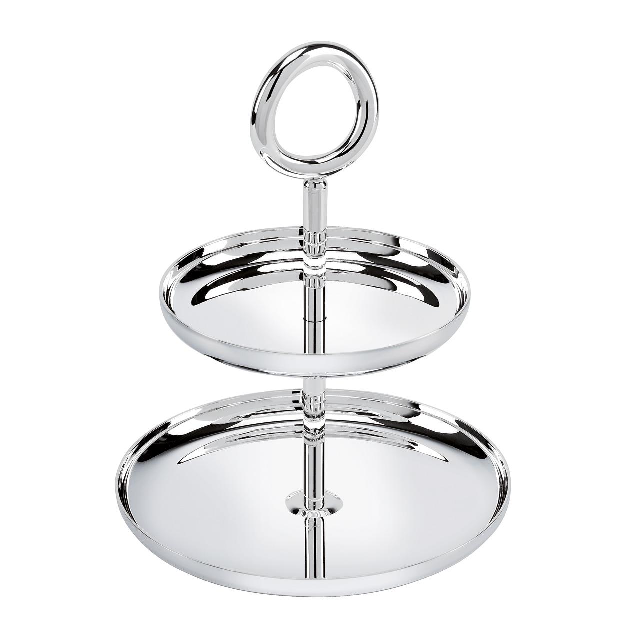 Pastry Stand 2-tier silver plated