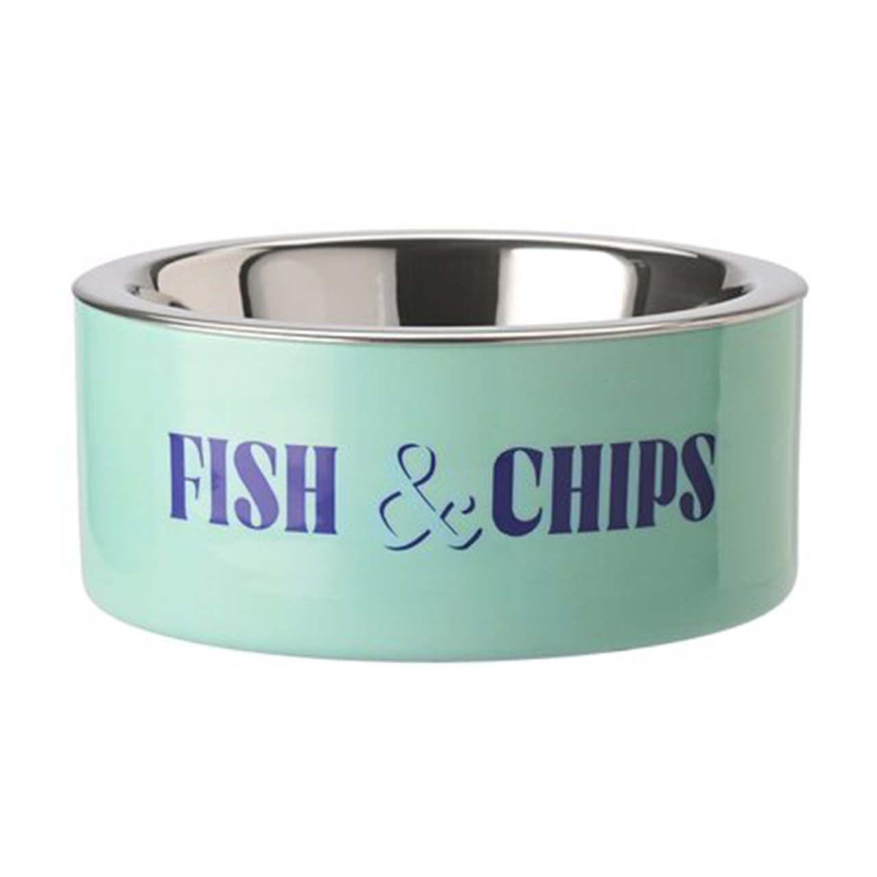 Futternapf S Motiv: Fish & Chips, mint