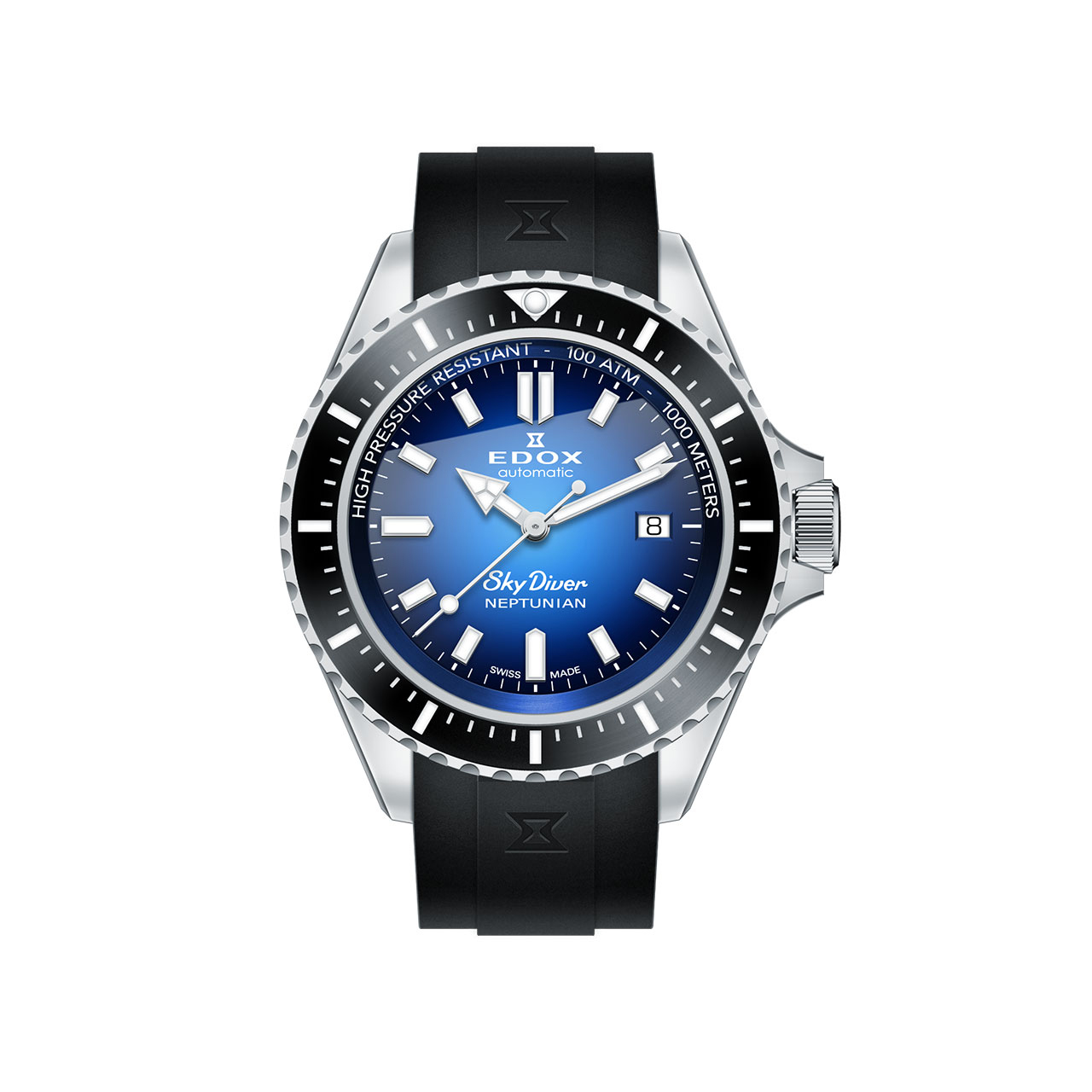 Armbanduhr Skydiver Neptunian Automatik mit Kautschukband 44mm