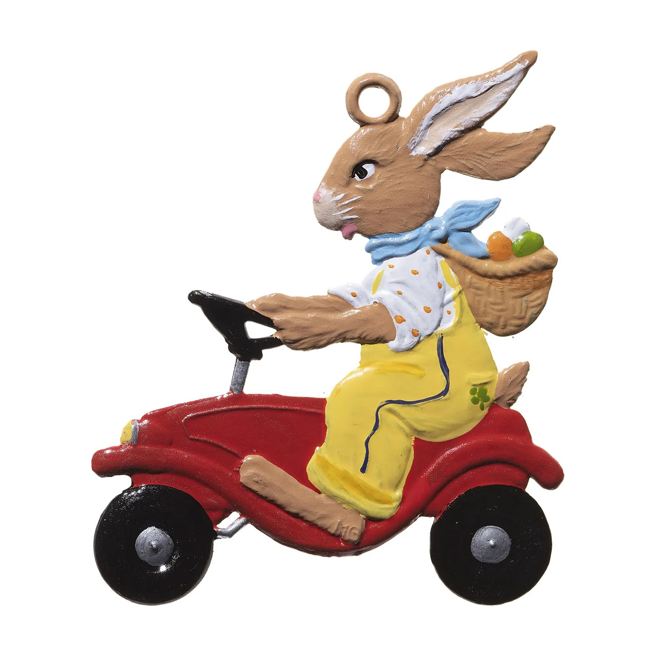 Hare with Bobby Car 5x4 cm